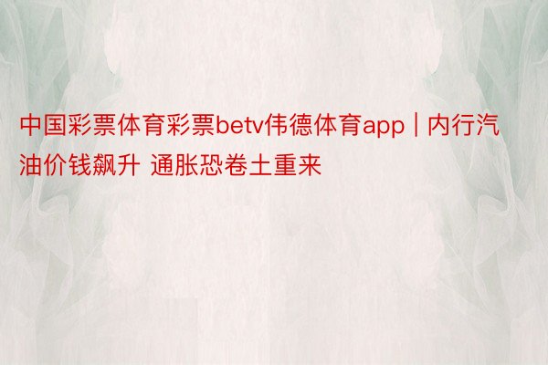 中国彩票体育彩票betv伟德体育app | 内行汽油价钱飙升 通胀恐卷土重来